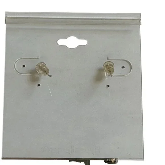 Beaded Dangle Silver-Tone Earrings For Sensitive Ears-2.25 in-NWT - Picture 3 of 3